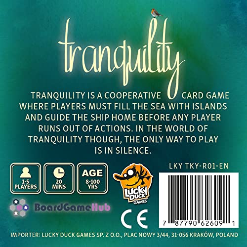 Lucky Duck Games Tranquility Board Game - Set Sail for Paradise in This Silent Cooperative Adventure! Strategy Game, Family Game for Kids and Adults,