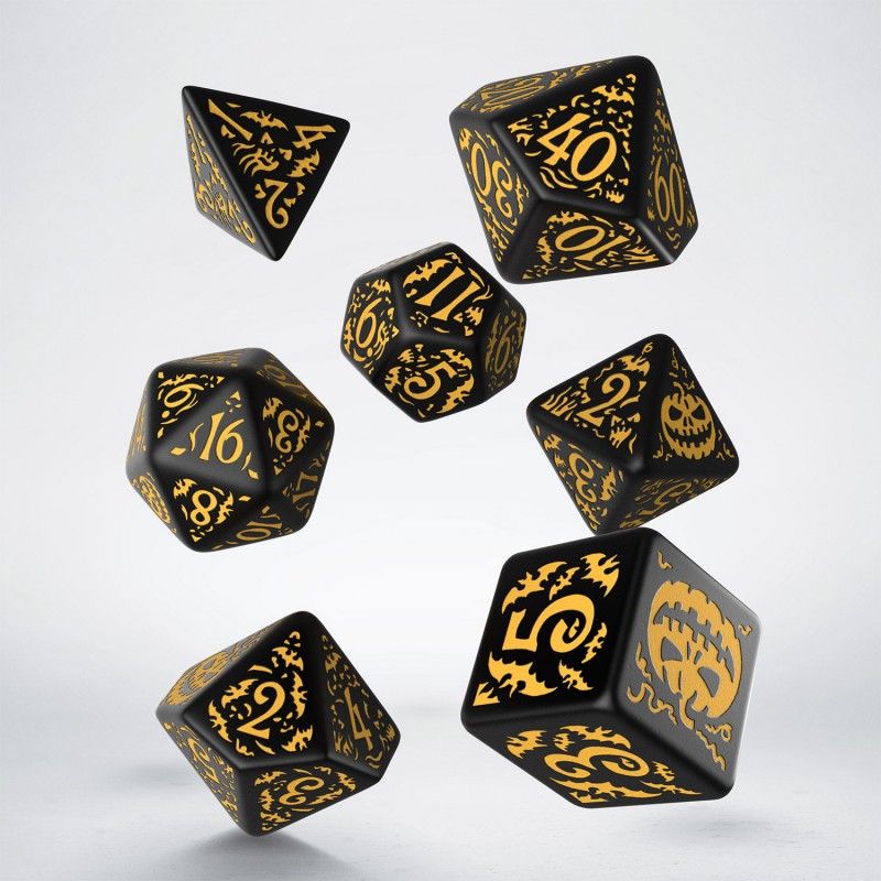Halloween Pumpkin Black & orange Dice Set (copy)