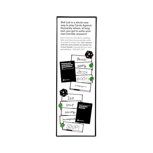 Cards Against Humanity Shit List Party