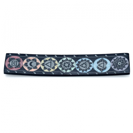 Carved Soapstone Chakra Ashcatcher Incense Burner