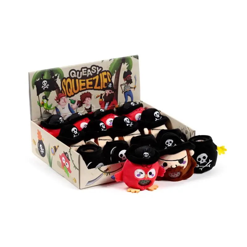 Queasy Squeezies Jolly Rogers Pirate Plush Squeezy Toy