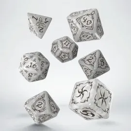 Tribal Dice Set: Pearl & Brown