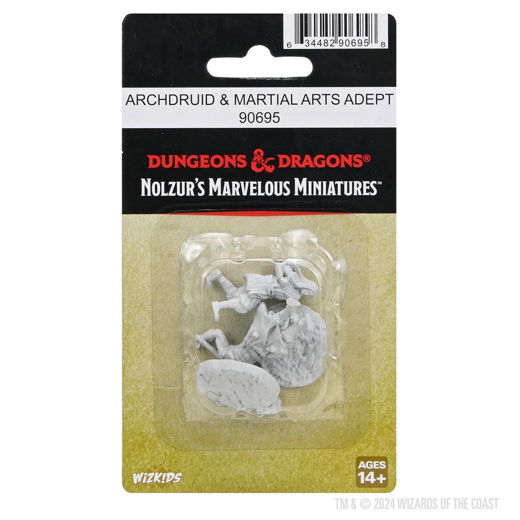 D&D Nolzur's Marvelous Miniatures Unpainted Miniatures 2-Pack Archdruid & Martial Arts Adept