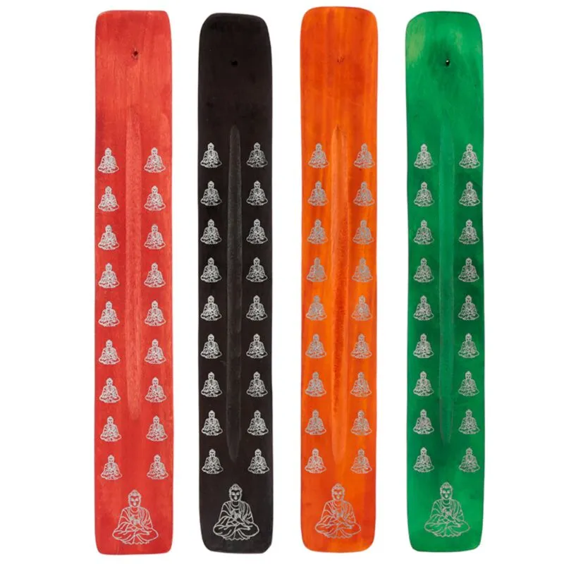 Buddha Wooden Ashcatcher Incense Sticks Burner