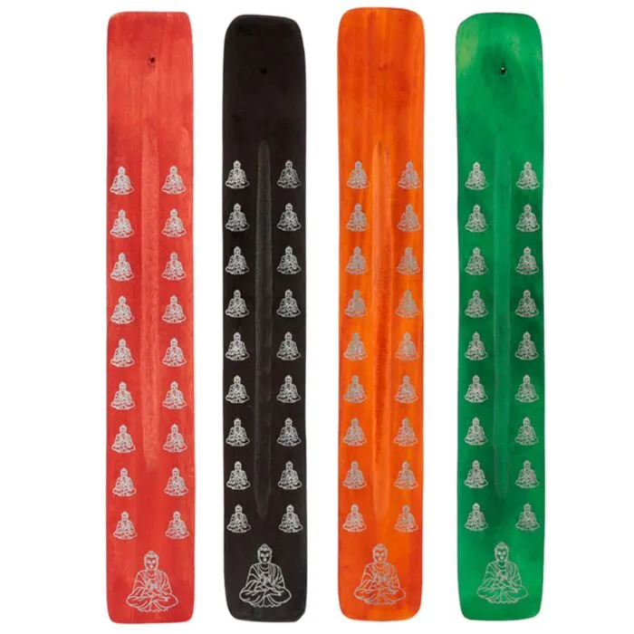 Buddha Wooden Ashcatcher Incense Sticks Burner