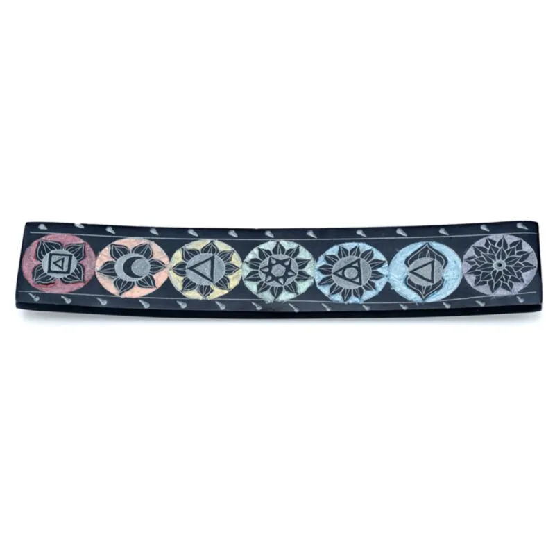 Carved Soapstone Chakra Ashcatcher Incense Burner