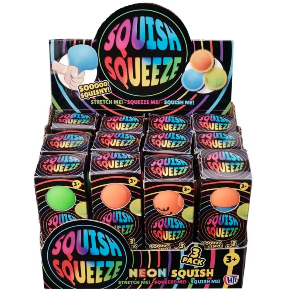 Neon Super Squish Balls (3 Pack Assorted)
