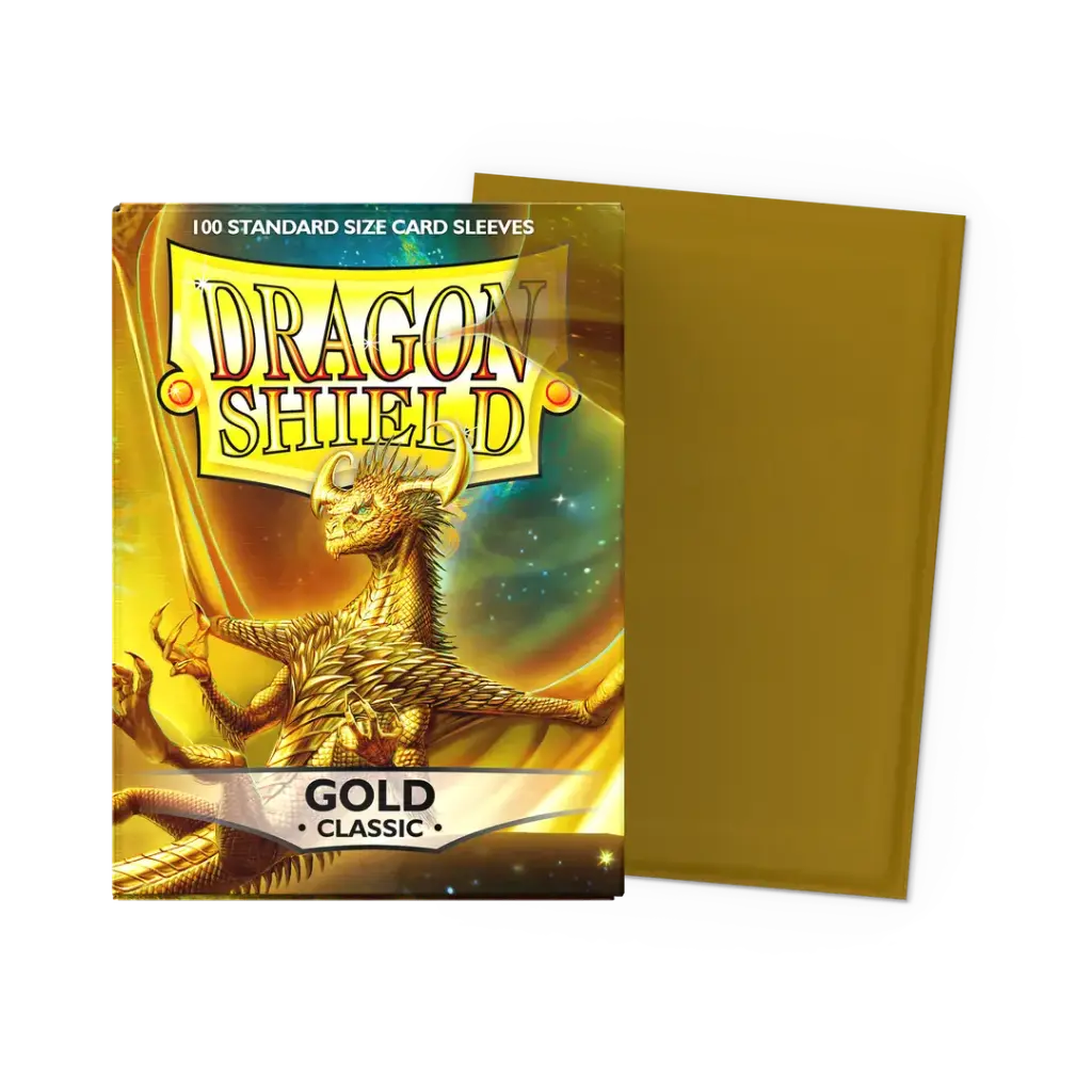 Dragon Shield Sleeves - GOLD - Standard Size Deck Protectors (100 Ct)