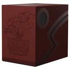 Blood Red Dragon Shield Double Deck Box