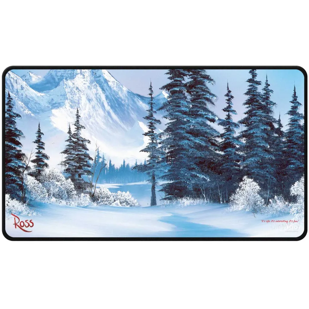 Black Stitched Playmat Winter Paradise