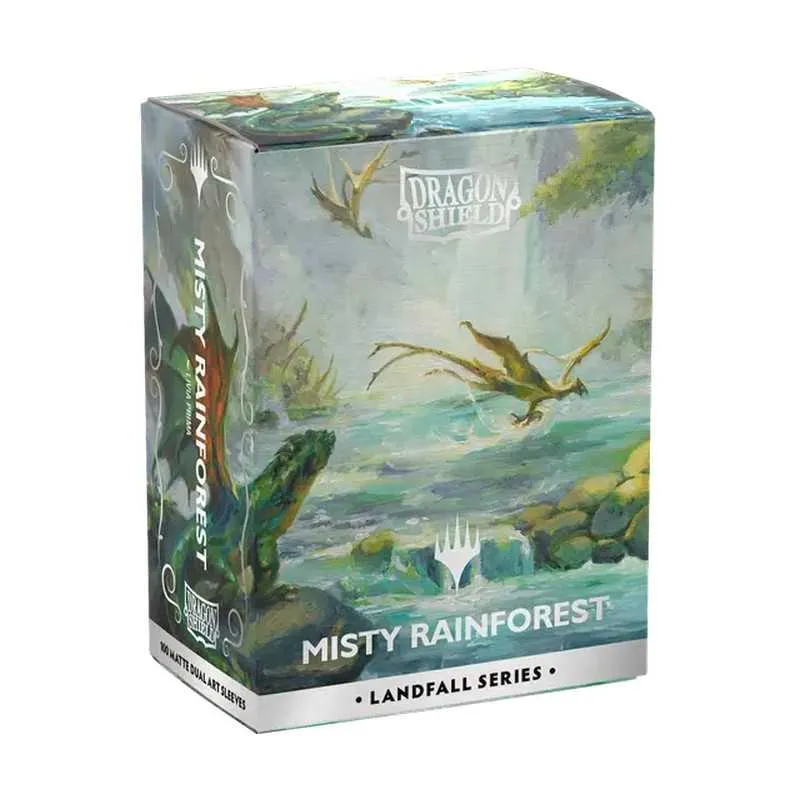 Dragon Shield X Magic: The Gathering: Misty Rainforest: Matte Standard Size Sleeves Landfall Series