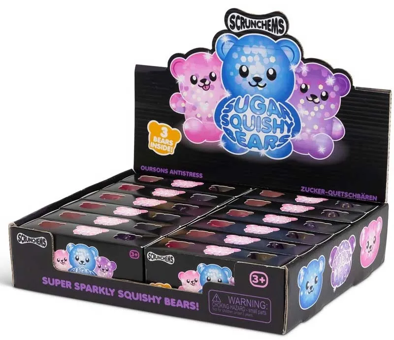 Scrunchems Sugar Squishy Bears 3pk