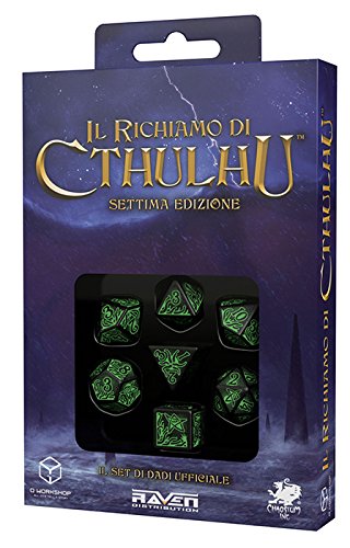 Call of Cthulhu 7th Edition Black & green Dice Set