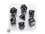 Classic RPG Black & white Dice Set
