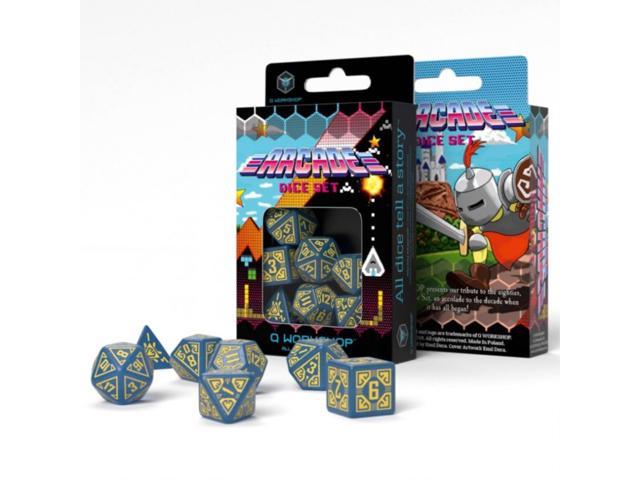 Arcade Blue & yellow Dice Set