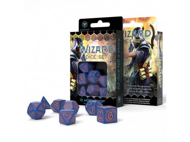 Wizard Dark-blue & orange Dice Set