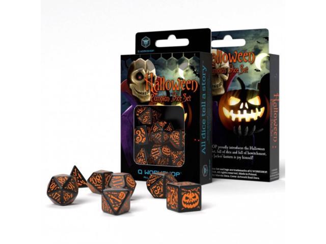 Halloween Pumpkin Black & orange Dice Set