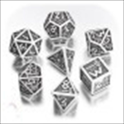 Dwarven White & black Dice Set