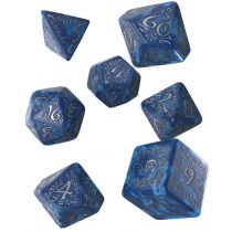 Elvish Cobalt & Silver Dice Set