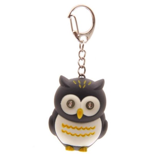 Hooting Owl LED Keyring with Sound